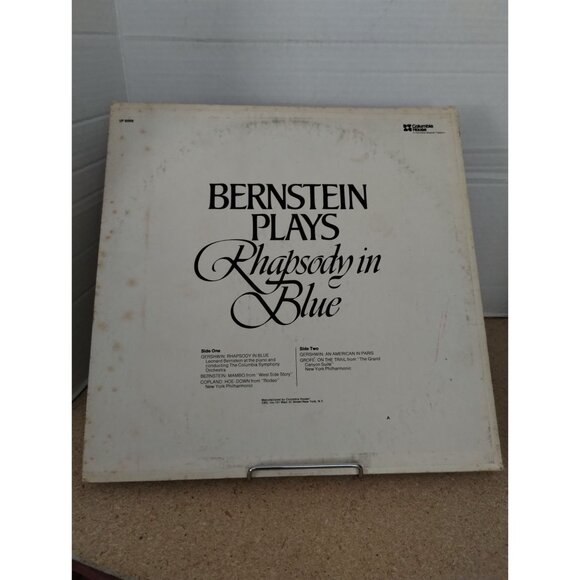 Bernstein Plays Rhapsody in Blue Vinyl 1P 6068 LP Columbia House - Picture 4 of 4